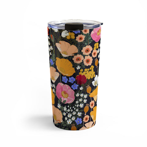 Iveta Abolina Blooming Wildflower Garden Travel Mug