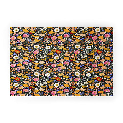 Iveta Abolina Blooming Wildflower Garden Welcome Mat