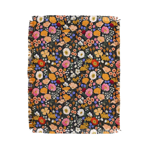 Iveta Abolina Blooming Wildflower Garden Throw Blanket