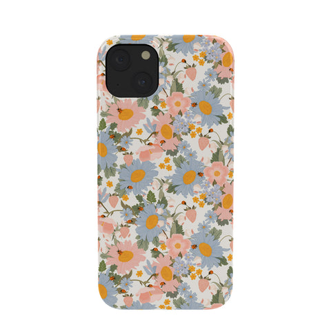 Iveta Abolina Blue Daisy Garden Cream Phone Case