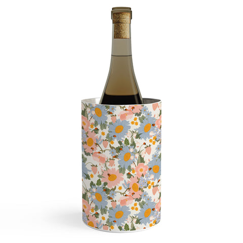 Iveta Abolina Blue Daisy Garden Cream Wine Chiller