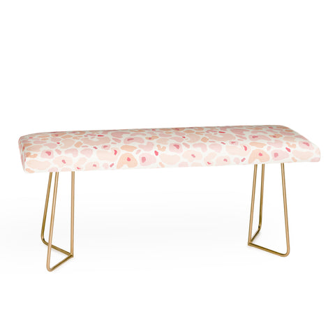 Iveta Abolina Blush Coral Leopard Bench