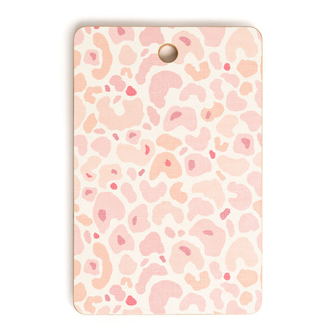 Iveta Abolina Blush Coral Leopard Cutting Board Rectangle
