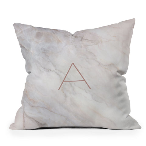 Iveta Abolina Blush Marble II A Outdoor Throw Pillow
