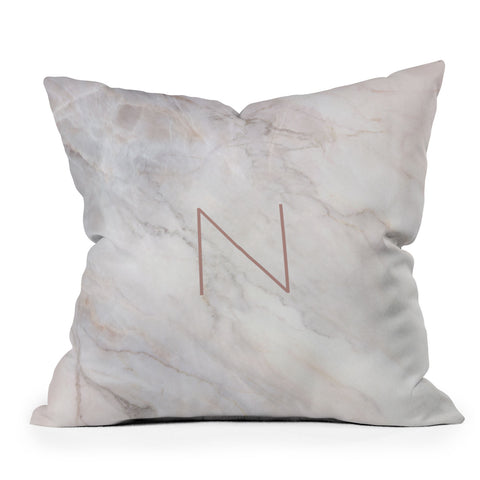Iveta Abolina Blush Marble II N Outdoor Throw Pillow