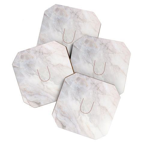 Iveta Abolina Blush Marble II U Coaster Set