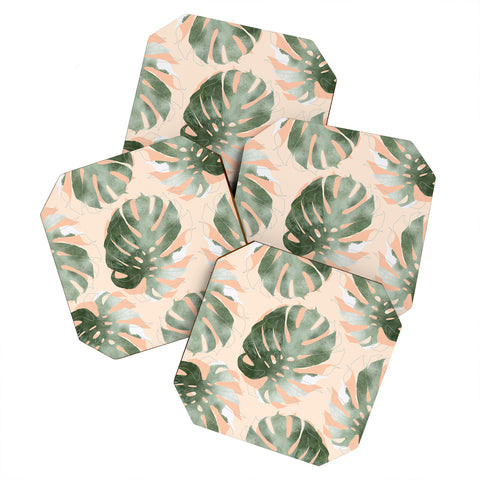 Iveta Abolina Bohemian Monstera Coaster Set
