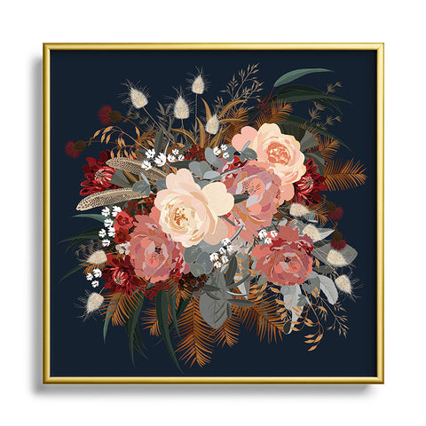 Iveta Abolina Brielle Boho Square Metal Framed Art Print