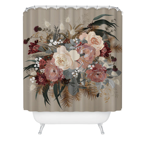Iveta Abolina Brielle Coffee Shower Curtain