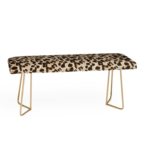 Iveta Abolina Brown Leopard Bench