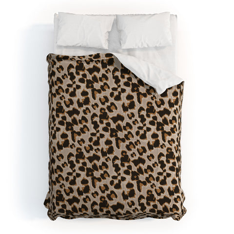 Iveta Abolina Brown Leopard Comforter