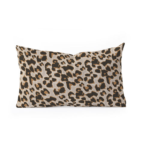Iveta Abolina Brown Leopard Oblong Throw Pillow