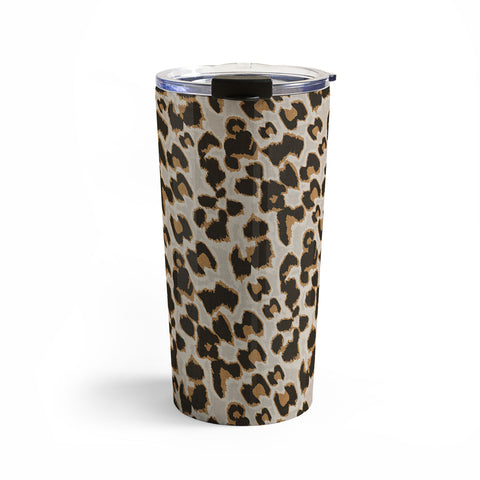 Iveta Abolina Brown Leopard Travel Mug