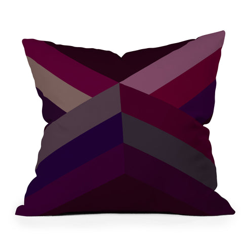 Iveta Abolina Burgundy Crossroads Outdoor Throw Pillow
