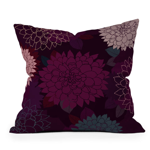 Iveta Abolina Burgundy Rose Outdoor Throw Pillow