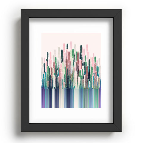 Iveta Abolina Cacti Stripe Pastel Recessed Framing Rectangle