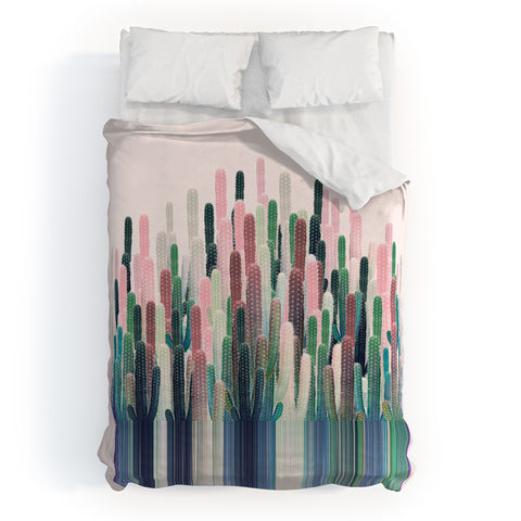 Iveta Abolina Cacti Stripe Pastel Duvet Cover