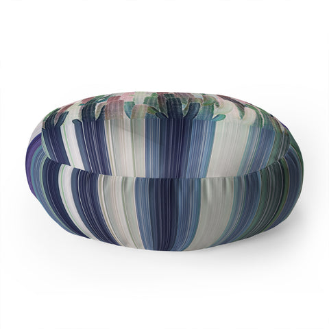 Iveta Abolina Cacti Stripe Pastel Floor Pillow Round