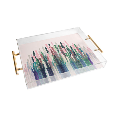 Iveta Abolina Cacti Stripe Pastel Acrylic Tray