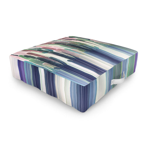 Iveta Abolina Cacti Stripe Pastel Outdoor Floor Cushion
