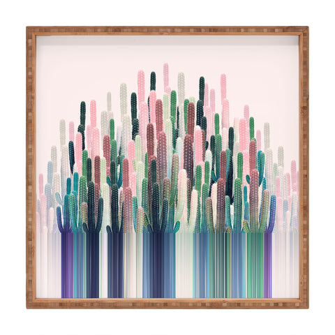 Iveta Abolina Cacti Stripe Pastel Square Tray