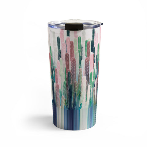 Iveta Abolina Cacti Stripe Pastel Travel Mug