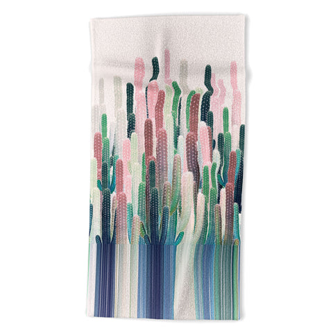 Iveta Abolina Cacti Stripe Pastel Beach Towel