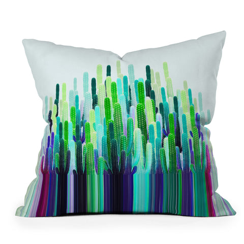 Iveta Abolina Cacti Stripe Outdoor Throw Pillow
