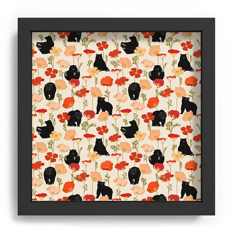 Iveta Abolina California Poppies and Bears Recessed Framing Square