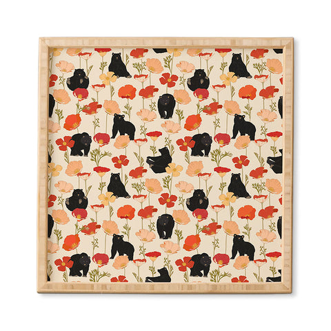 Iveta Abolina California Poppies and Bears Framed Wall Art