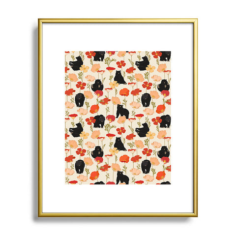 Iveta Abolina California Poppies and Bears Metal Framed Art Print
