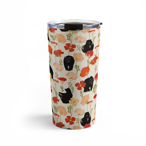 Iveta Abolina California Poppies and Bears Travel Mug
