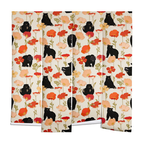 Iveta Abolina California Poppies and Bears Wall Mural