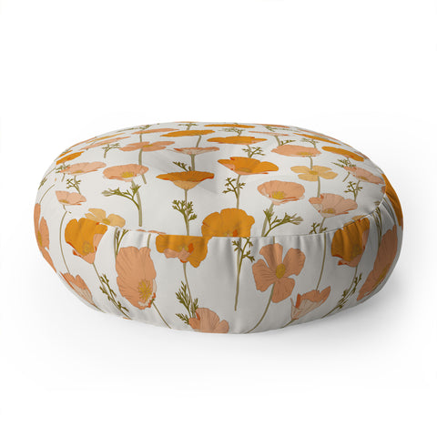 Iveta Abolina California Poppy Floor Pillow Round