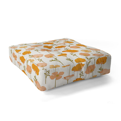 Iveta Abolina California Poppy Floor Pillow Square