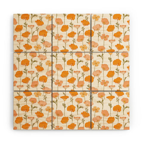 Iveta Abolina California Poppy Wood Wall Mural