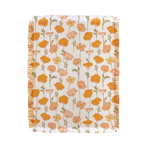 Iveta Abolina California Poppy Throw Blanket