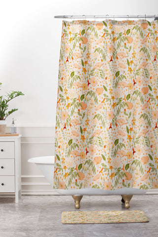 Iveta Abolina California Spring Beige Shower Curtain And Mat