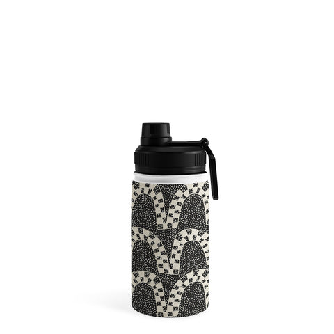 Iveta Abolina Checker Arches Beige Charcoal Water Bottle