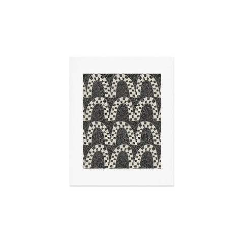 Iveta Abolina Checker Arches Beige Charcoal Art Print