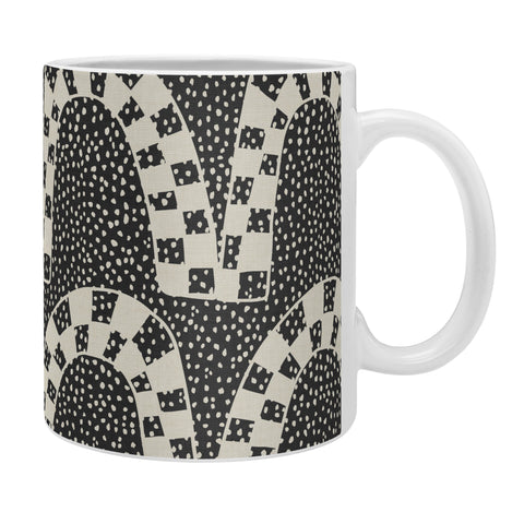Iveta Abolina Checker Arches Beige Charcoal Coffee Mug