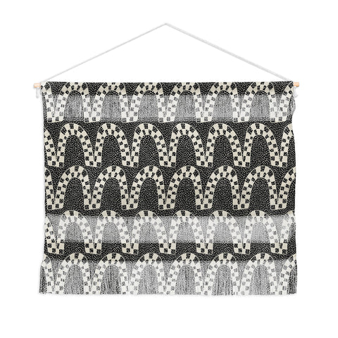 Iveta Abolina Checker Arches Beige Charcoal Wall Hanging Landscape