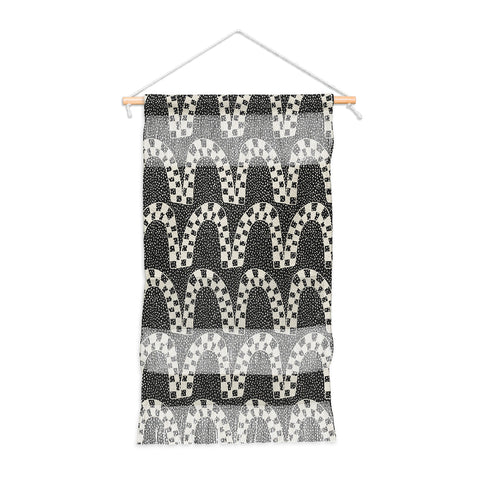 Iveta Abolina Checker Arches Beige Charcoal Wall Hanging Portrait