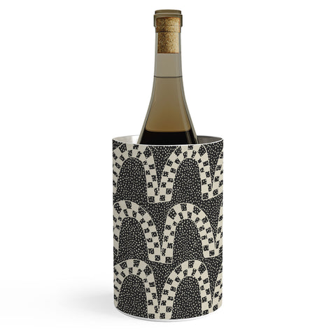 Iveta Abolina Checker Arches Beige Charcoal Wine Chiller