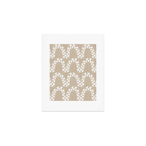Iveta Abolina Checker Arches White Beige Art Print