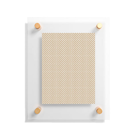 Iveta Abolina Checker Tan Cream Floating Acrylic Print