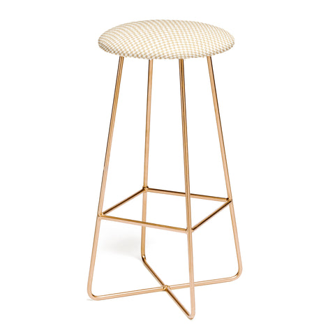 Iveta Abolina Checker Tan Cream Bar Stool