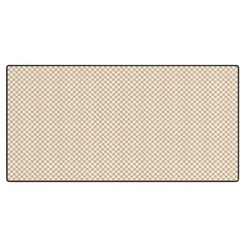 Iveta Abolina Checker Tan Cream Desk Mat