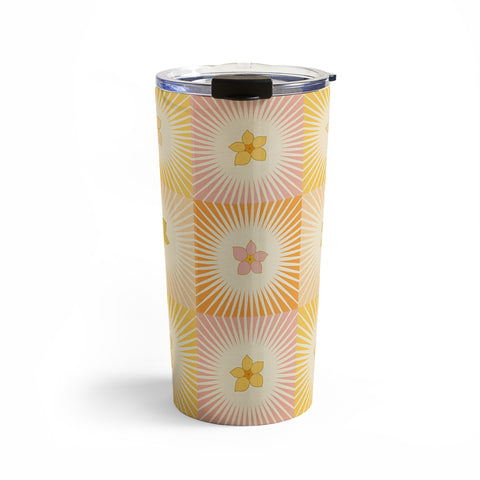 Iveta Abolina Cheerful Sun Check Travel Mug
