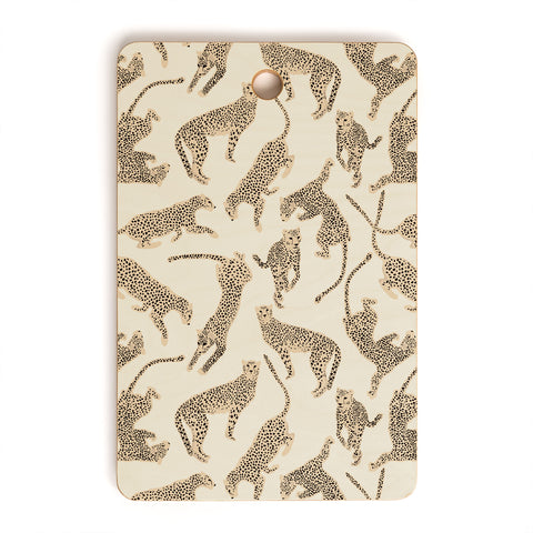Iveta Abolina Cheetahs Tan Cutting Board Rectangle